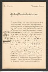 k.k. naturhistorisches Hofmuseum, Intendanzakten 1885-1896 (Hauer), Aktenzahl Z.490.b/1888, Seite 1
